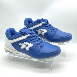 Ringor Dynasty Royal Blue White Softball Shoes molded Cleats - US‎ 7